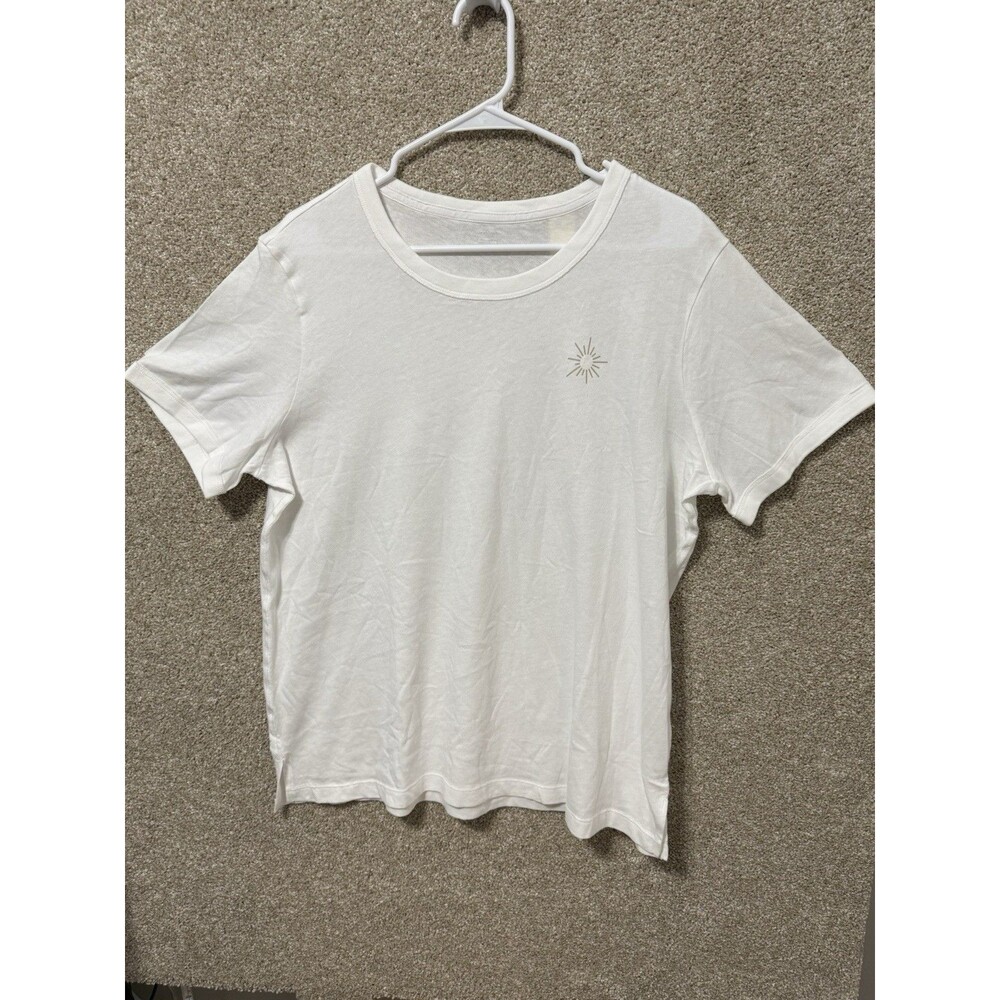 Offline By Aerie White Crewneck Short Sleeve Logo T-Shirt Women’s Size M NEW